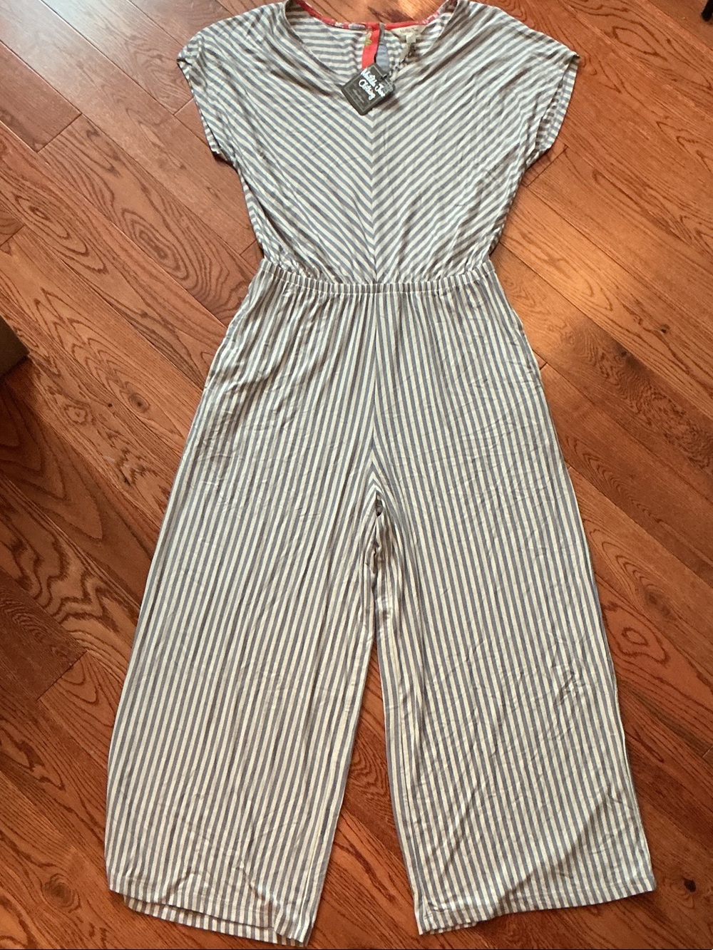 Matilda Jane Blue and White Striped One-Piece Romper
